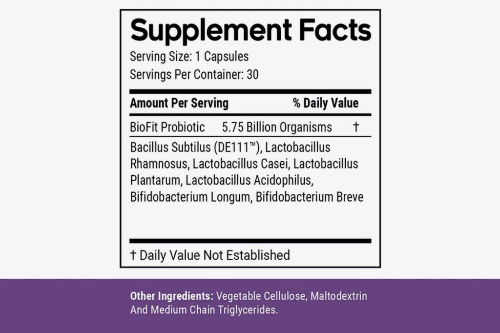 biofit supplement facts